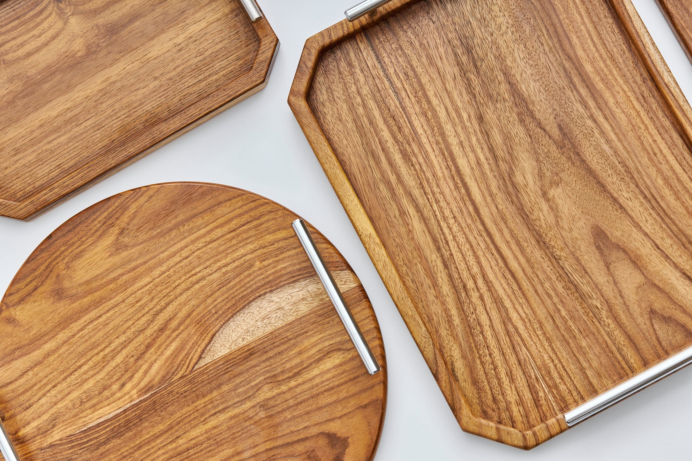 Wooden Serving Trays, Platters & Stands