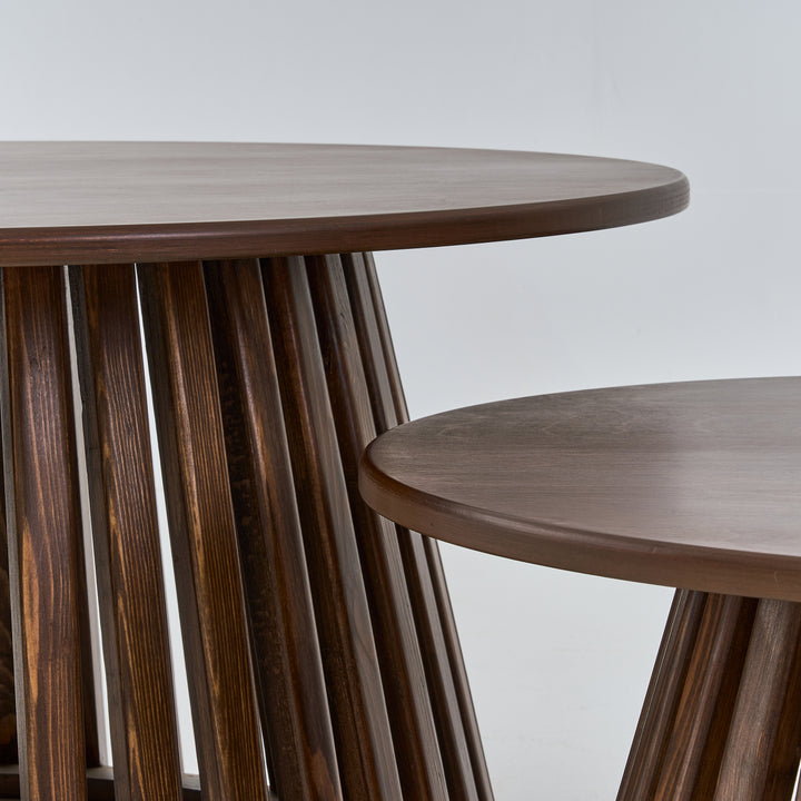 “Striped Landing” - Set of 2 Wooden Tables