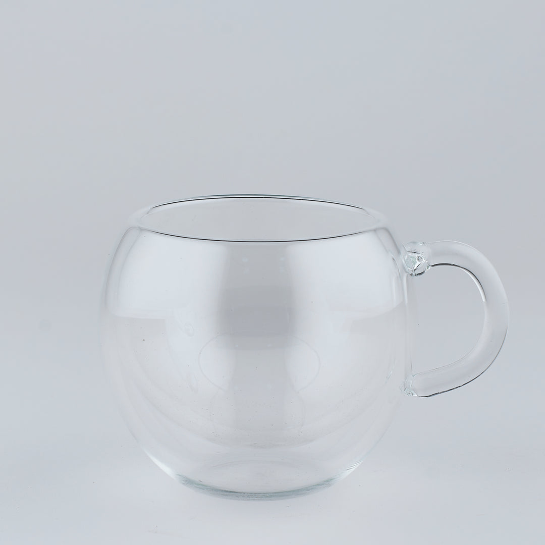 "Coffeeholic" - Glass Cup with Handle