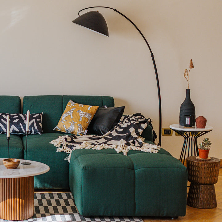 "Black Swirl" - Pottery Vase