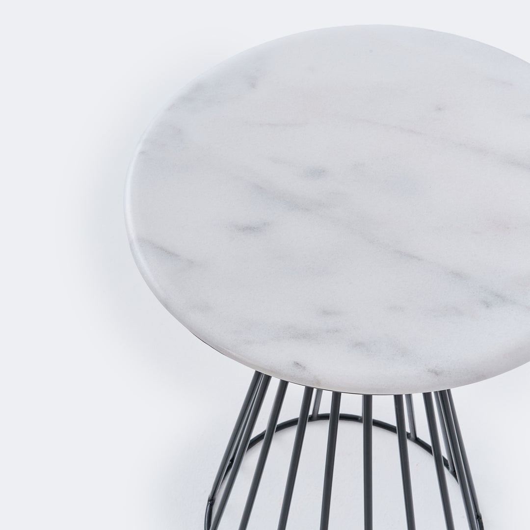 "LONG-8" - White Marble Top