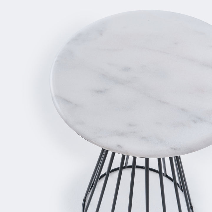 "LONG-8" - White Marble Top