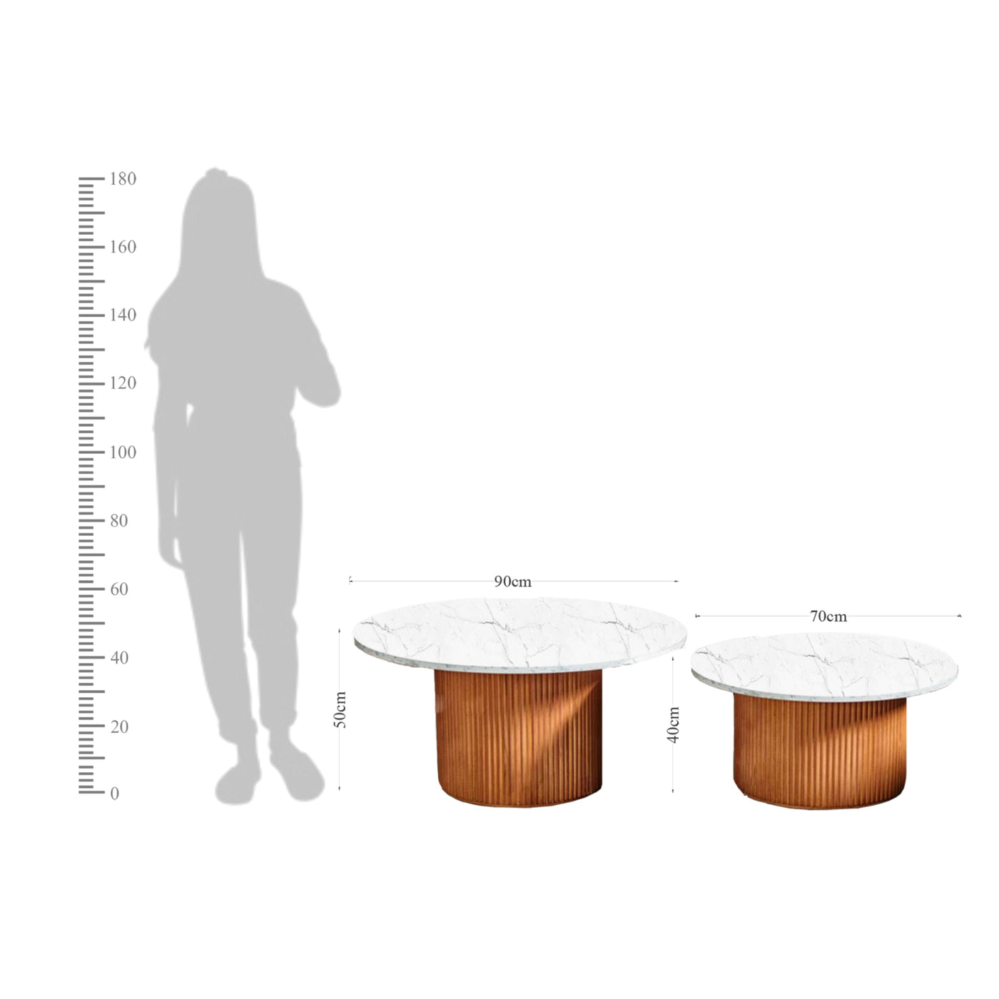 "Landing" Marble Top - Set of 2 Tables