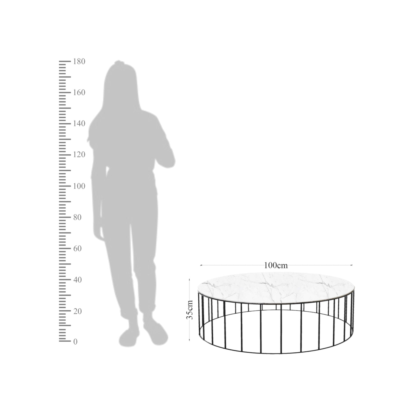 "CYLINDER-T-100" - Marble Top